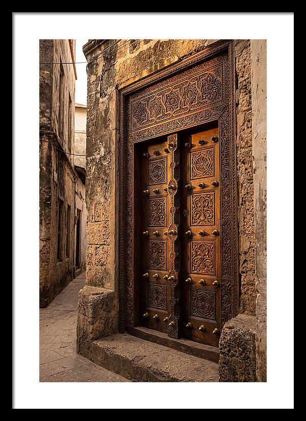 Stone Town Doors At Golden Hour