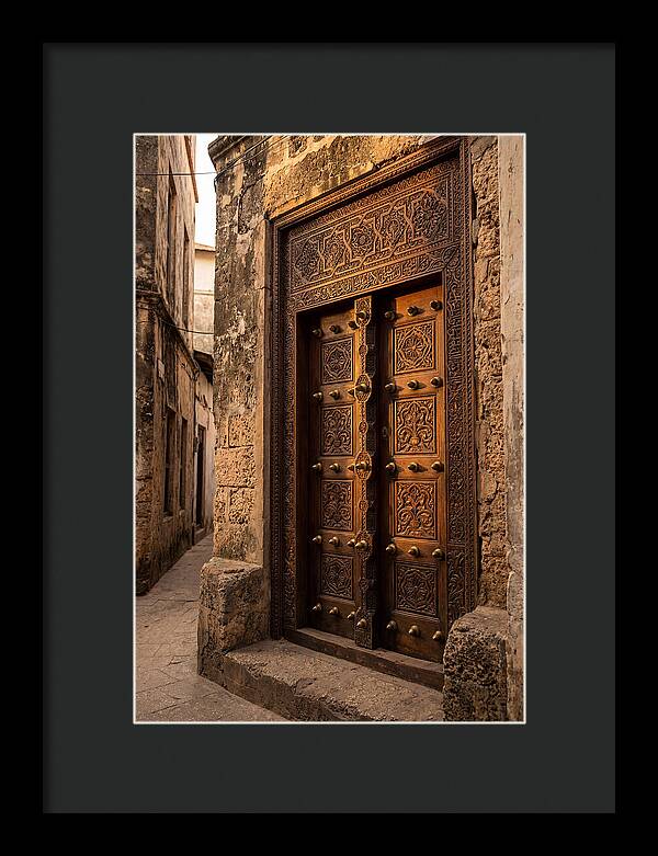 Stone Town Doors At Golden Hour