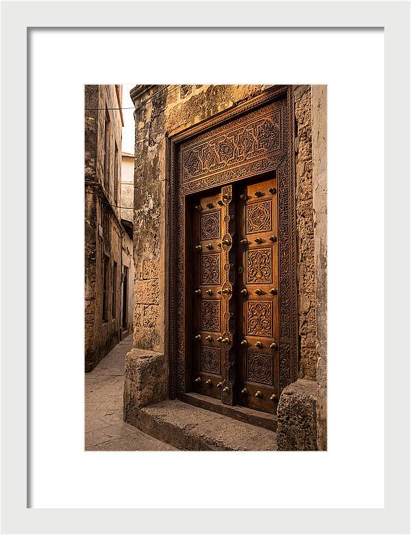 Stone Town Doors At Golden Hour