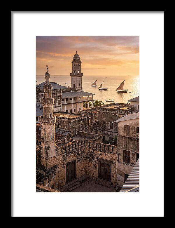 Stone Town Rooftops At Golden Hour