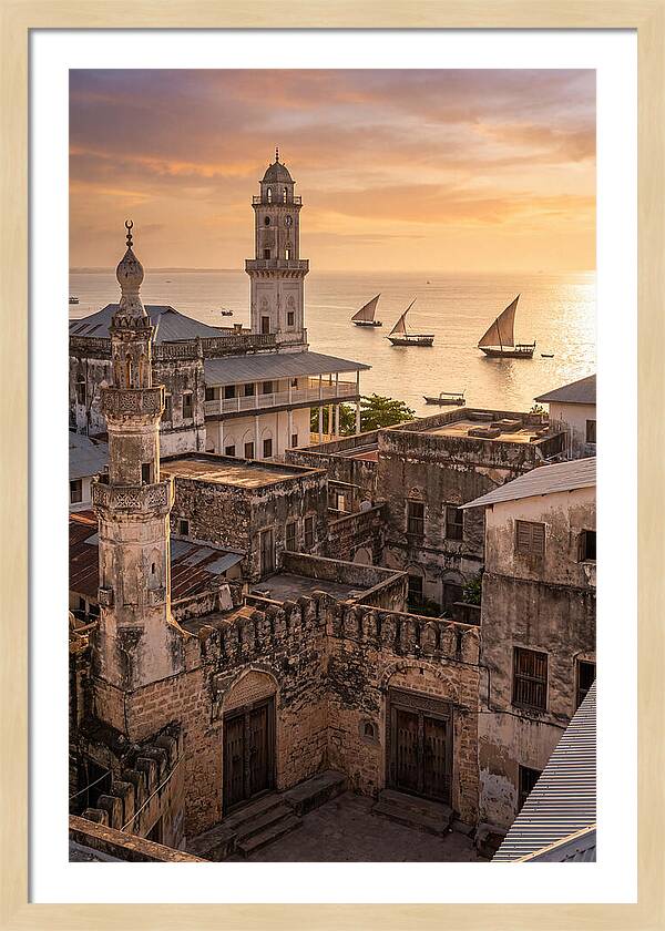 Stone Town Rooftops At Golden Hour
