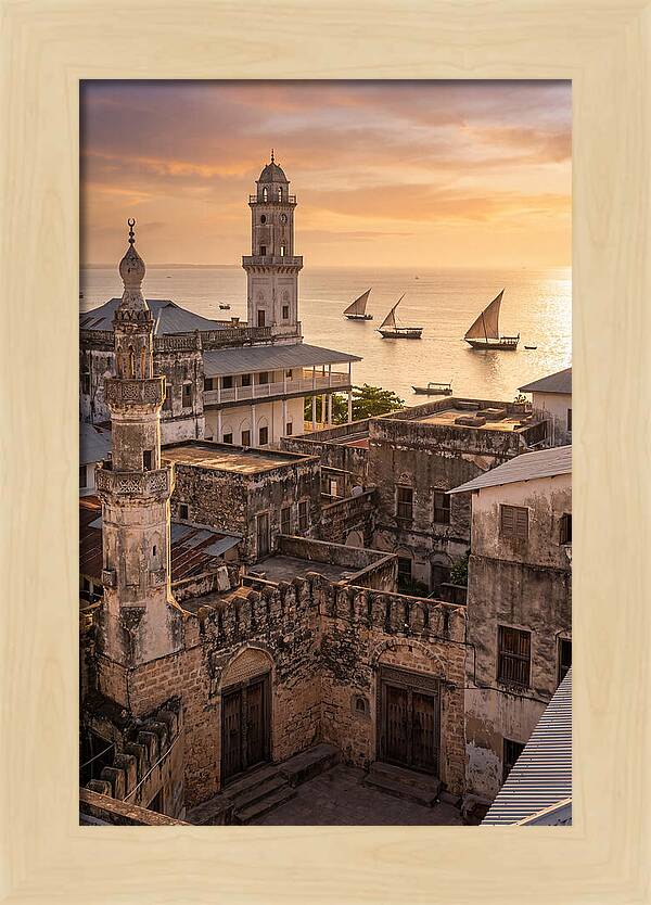 Stone Town Rooftops At Golden Hour