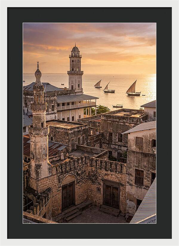 Stone Town Rooftops At Golden Hour