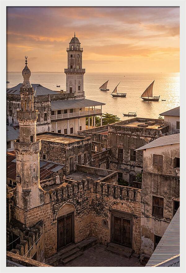 Stone Town Rooftops At Golden Hour