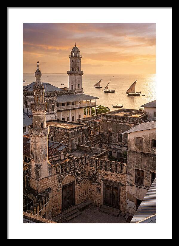 Stone Town Rooftops At Golden Hour