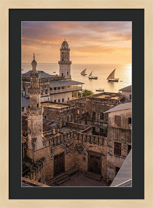 Stone Town Rooftops At Golden Hour