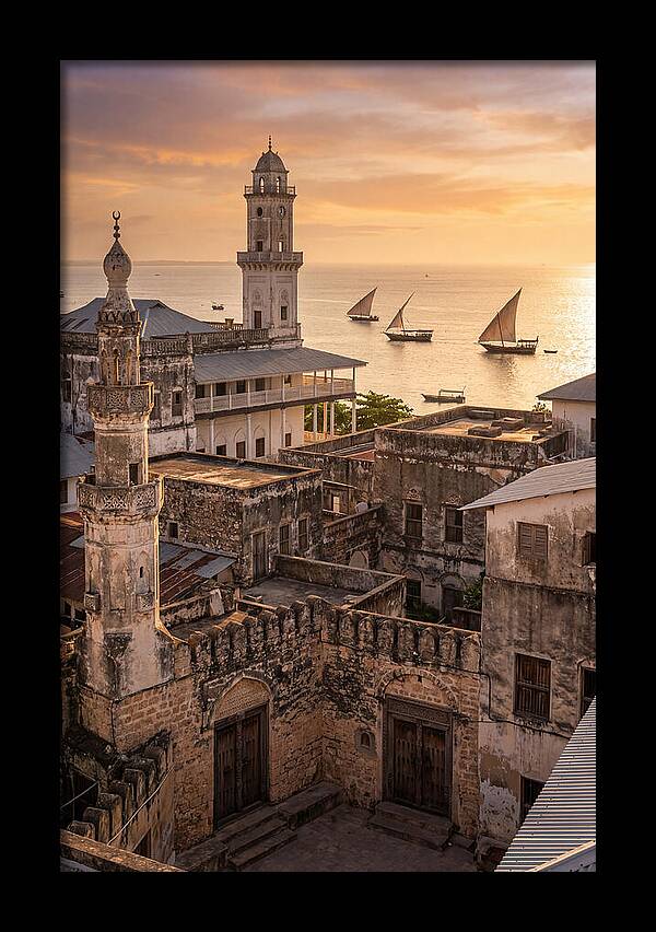 Stone Town Rooftops At Golden Hour