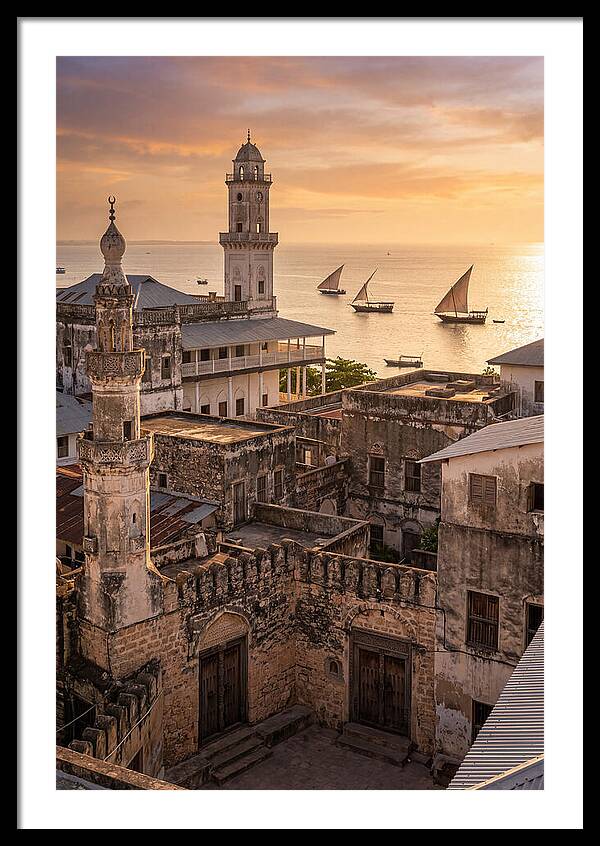 Stone Town Rooftops At Golden Hour