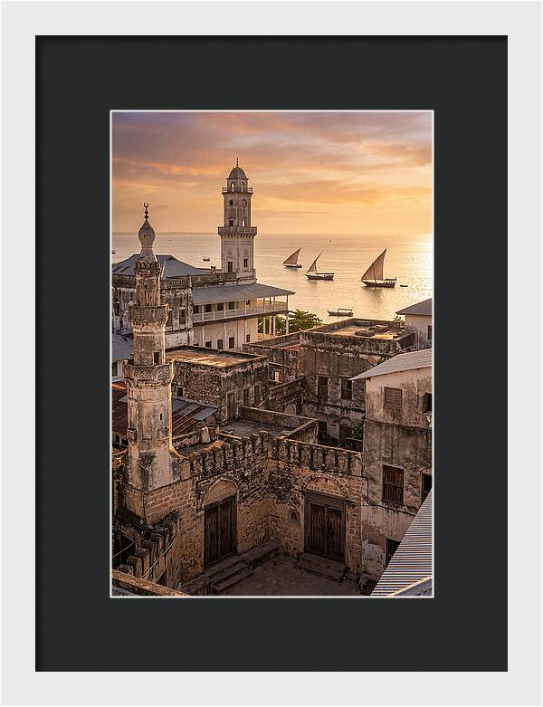 Stone Town Rooftops At Golden Hour