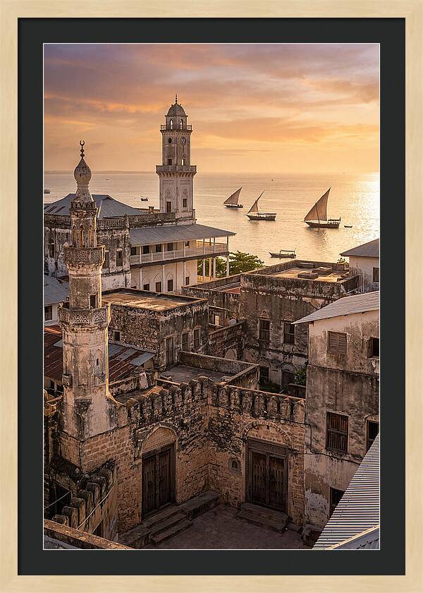 Stone Town Rooftops At Golden Hour