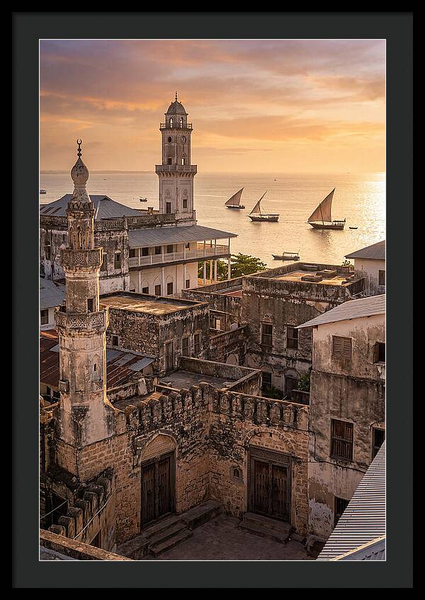 Stone Town Rooftops At Golden Hour