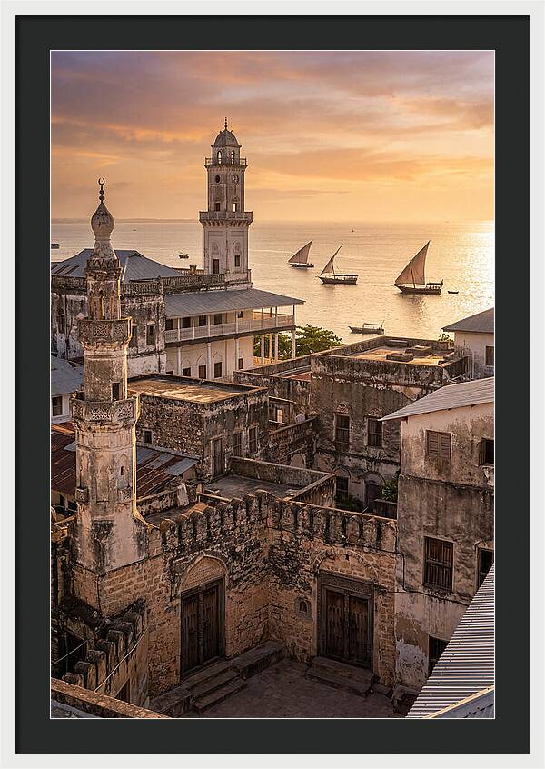 Stone Town Rooftops At Golden Hour