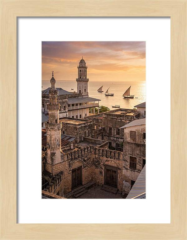 Stone Town Rooftops At Golden Hour