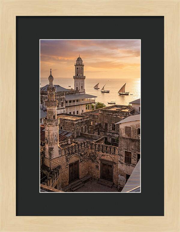 Stone Town Rooftops At Golden Hour