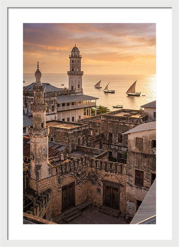 Stone Town Rooftops At Golden Hour