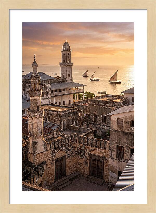 Stone Town Rooftops At Golden Hour