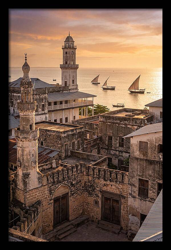 Stone Town Rooftops At Golden Hour