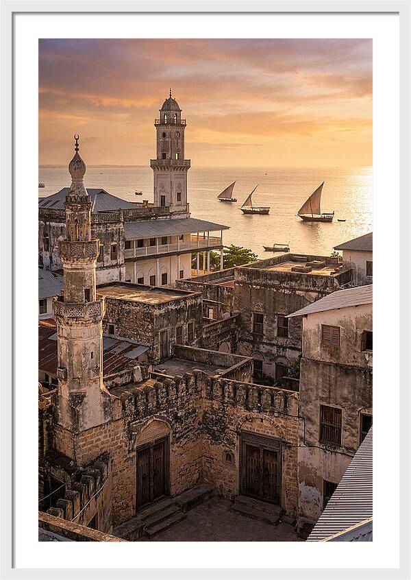 Stone Town Rooftops At Golden Hour