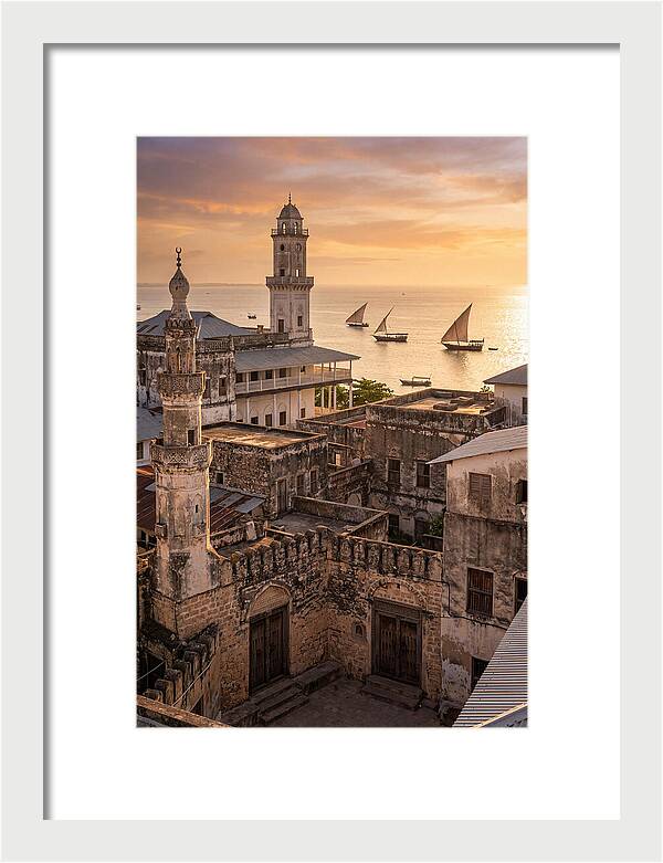 Stone Town Rooftops At Golden Hour