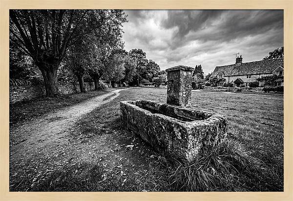Stone Trough In Serene Village