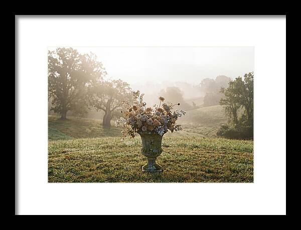 Stone Urn Overflowing With Flowers