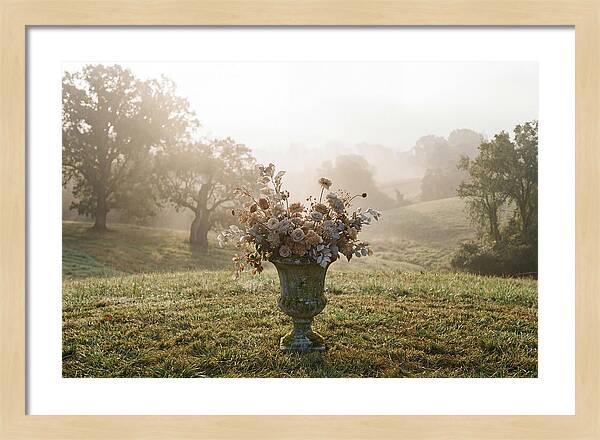 Stone Urn Overflowing With Flowers