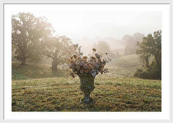 Stone Urn Overflowing With Flowers