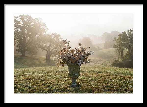 Stone Urn Overflowing With Flowers