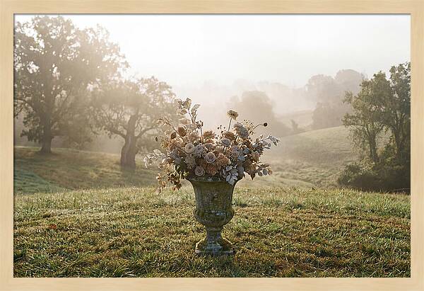 Stone Urn Overflowing With Flowers