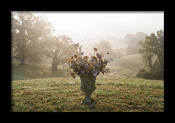 Stone Urn Overflowing With Flowers