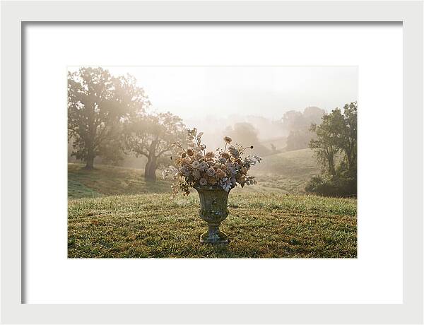 Stone Urn Overflowing With Flowers