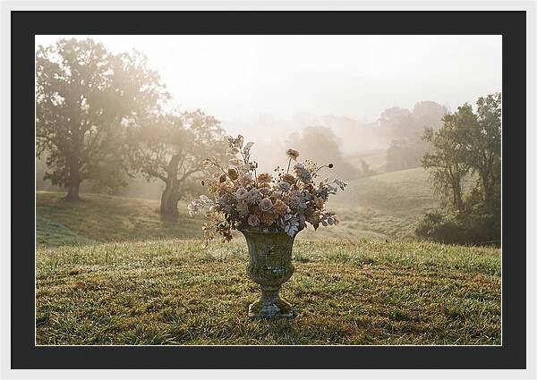 Stone Urn Overflowing With Flowers