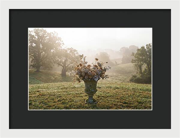 Stone Urn Overflowing With Flowers
