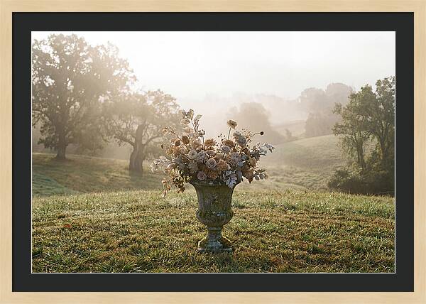 Stone Urn Overflowing With Flowers