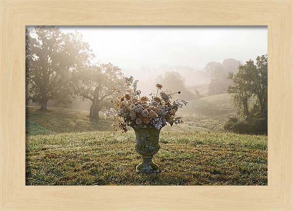 Stone Urn Overflowing With Flowers