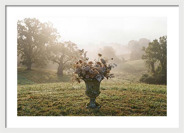 Stone Urn Overflowing With Flowers