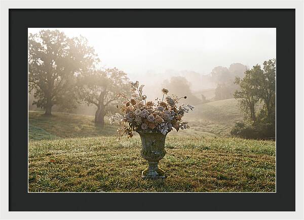 Stone Urn Overflowing With Flowers