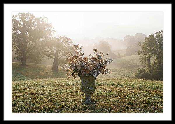 Stone Urn Overflowing With Flowers