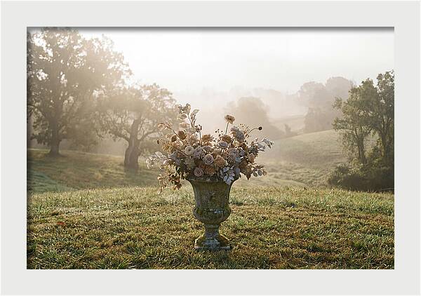 Stone Urn Overflowing With Flowers