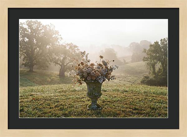 Stone Urn Overflowing With Flowers