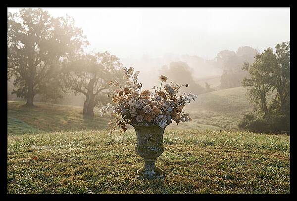 Stone Urn Overflowing With Flowers