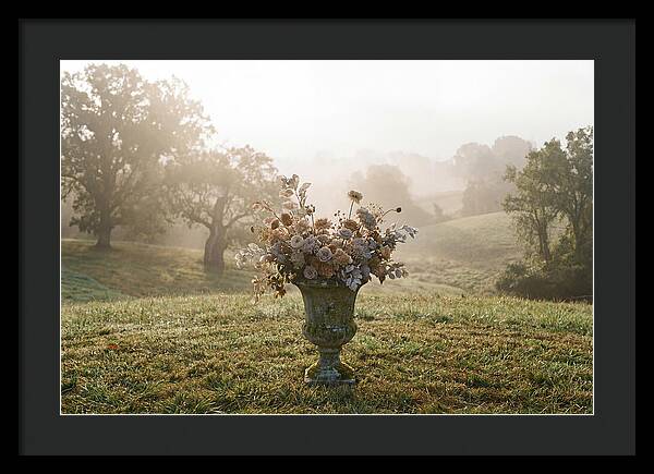 Stone Urn Overflowing With Flowers