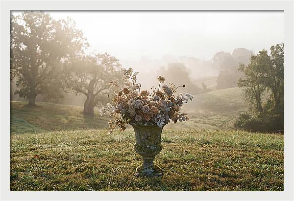 Stone Urn Overflowing With Flowers