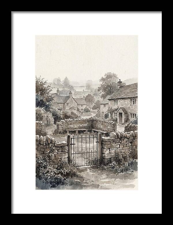 Stone Village Pound With Iron Gate