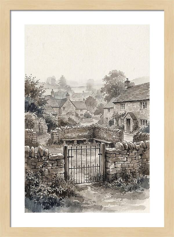 Stone Village Pound With Iron Gate