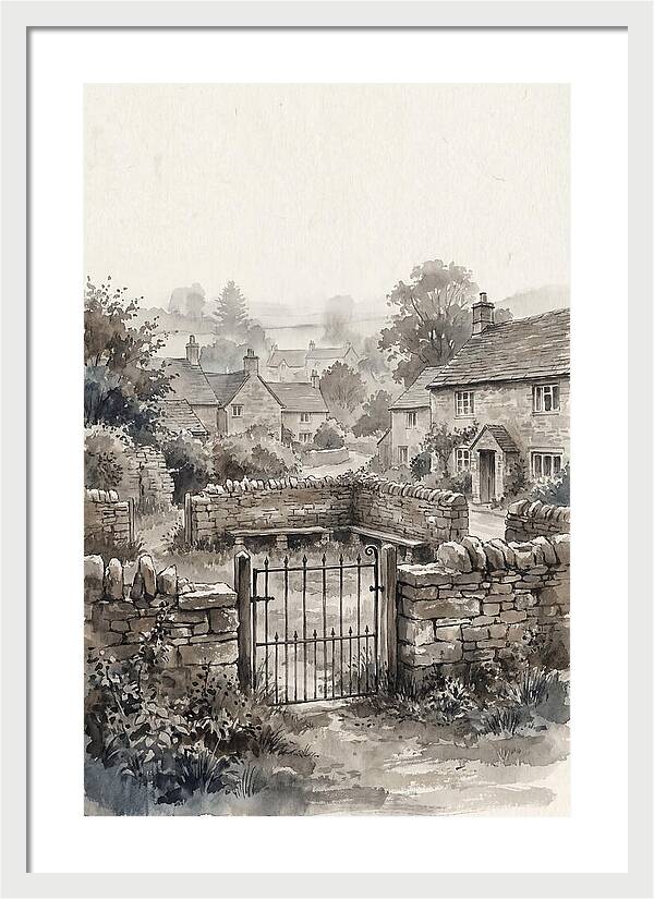 Stone Village Pound With Iron Gate