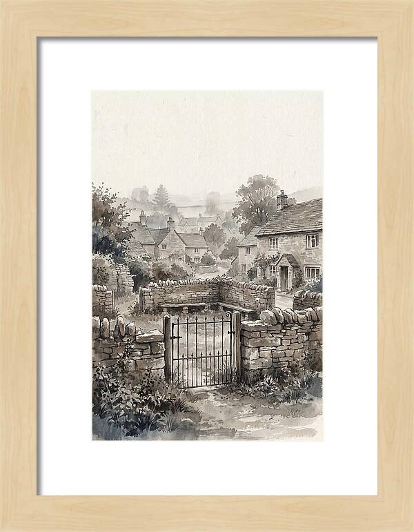 Stone Village Pound With Iron Gate