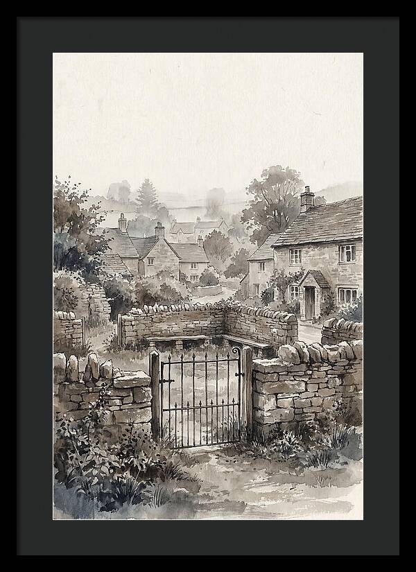 Stone Village Pound With Iron Gate