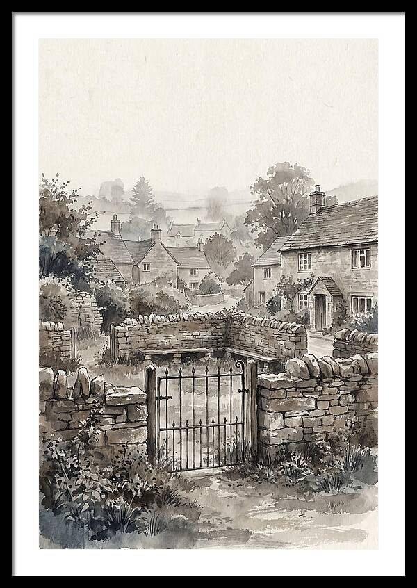 Stone Village Pound With Iron Gate