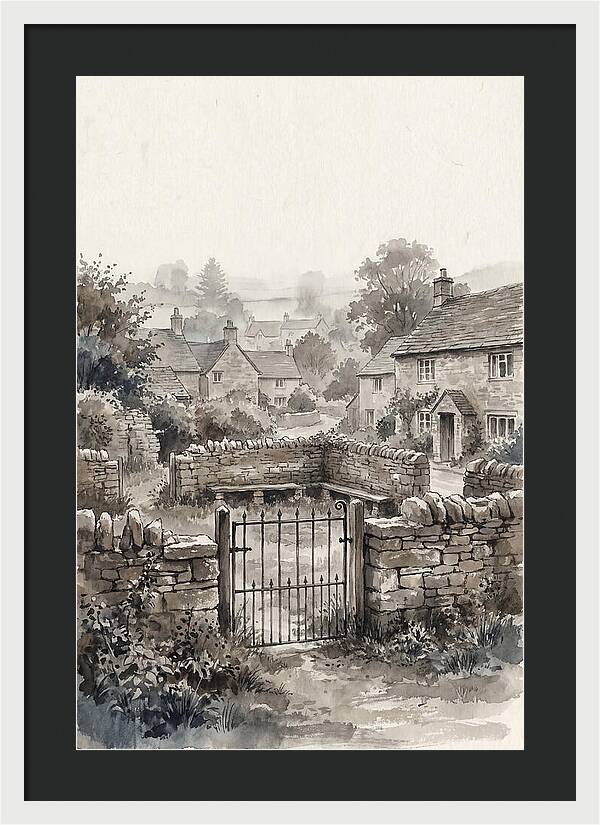Stone Village Pound With Iron Gate